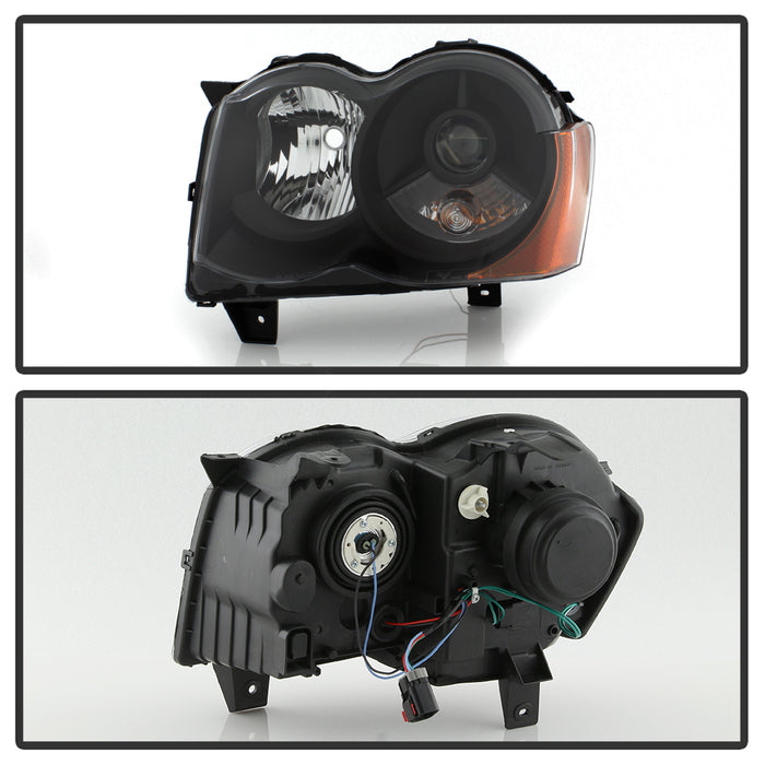 SPYDER xTune Jeep Grand Cherokee 08-10 OEM Style Projector Headlights - Black PRO-JH-JGC08-AM-BK 9036118