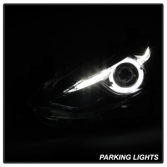 SPYDER xTune 14-17 Mazda 3 Sedan Halogen Model Only LED Light Bar Proj Headlights - Blk - PRO-JH-M314-LB-BK 9047206
