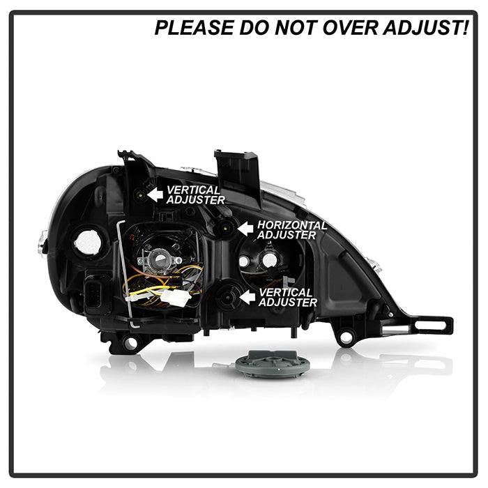 SPYDER Xtune Mercedes Benz W163 Ml-Class 98-01 ProjectOEr Headlights Black PRO-JH-MBW16398-BK 9028212
