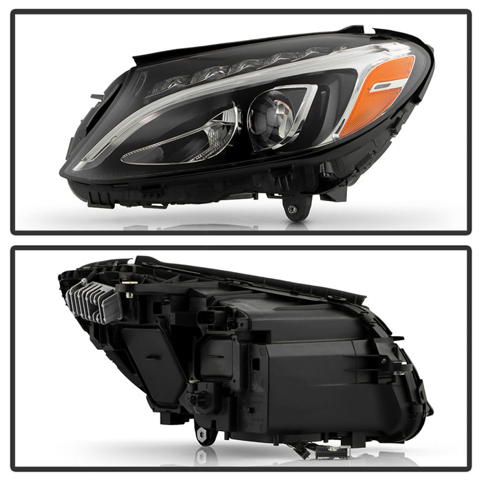 SPYDER Xtune 15-18 Mercedes C Class LED Single Projector Headlight - OE Left (PRO-JH-MBW20515-FLED-OE-L) 9959370