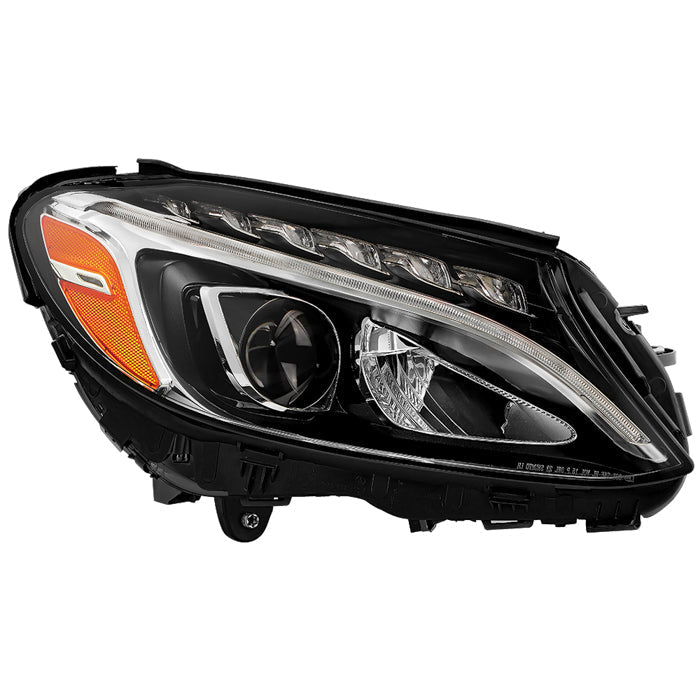 SPYDER Xtune 15-18 Mercedes C Class LED Single Projector Headlight - OE Right PRO-JH-MBW20515-FLED-OE-R 9959387