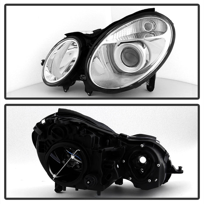 SPYDER xTune Mercedes Benz W211 E-Class 03-06 OEM Projector Headlights - Chrome PRO-JH-MBW21103-C 9036095