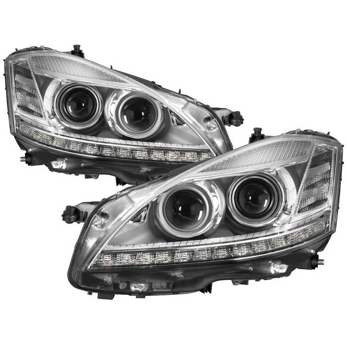 SPYDER xTune Mercedes Benz S-Class W221 LED Projector Headlights - Chrome (PRO-JH-MBW22107-HID-C) 9937064