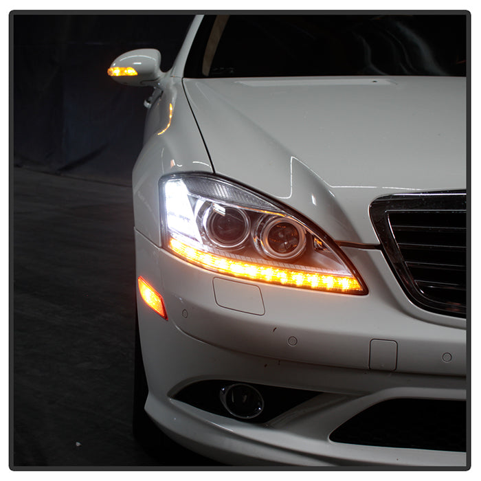 SPYDER xTune Mercedes Benz S-Class W221 LED Projector Headlights - Chrome (PRO-JH-MBW22107-HID-C) 9937064