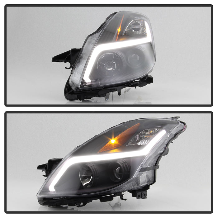 SPYDER 08-09 Nissan Altima Coupe (Halogen Only) Headlights - Black (PRO-JH-NA08-2D-LB-BK) 9047572