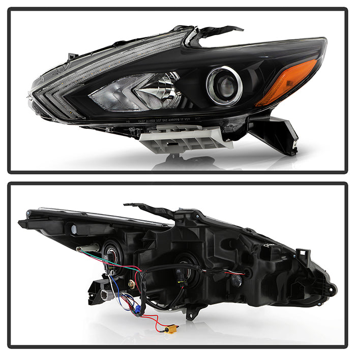 SPYDER xTune 16-18 Nissan Altima Sequential LED High/Low Headlights - Black (PRO-JH-NA16-SB-LED-BK) 9950643