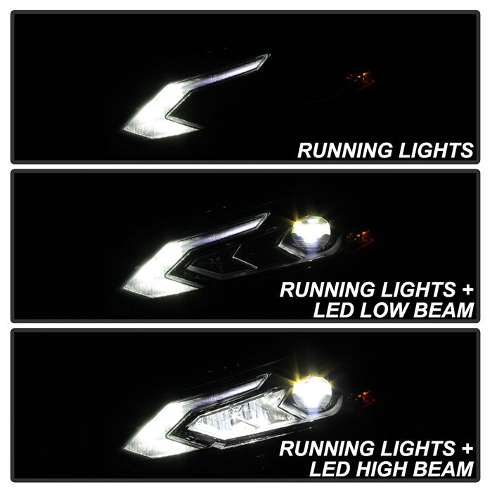 xTune Nissan Altima 19-20 4Dr w High Beam LED Projector Headlight - OE SET PRO-JH-NA20-HBA-LED-OE-BK 9949401