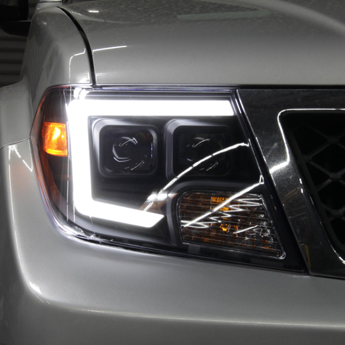 SPYDER xTune Nissan Frontier 09-20 Projector Headlights - Light Bar DRL - Black 9051395