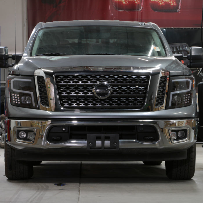 Xtune Nissan Titan (Halogen Only) 06-20 Projector Headlights Black PRO-JH-NTI16-LBBRL-BK 9049224