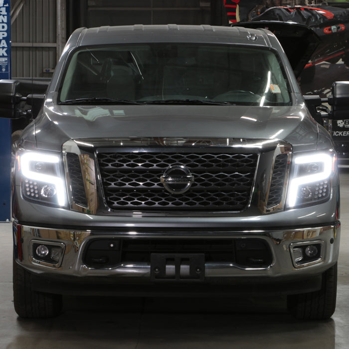 Xtune Nissan Titan (Halogen Only) 06-20 Projector Headlights Black PRO-JH-NTI16-LBBRL-BK 9049224