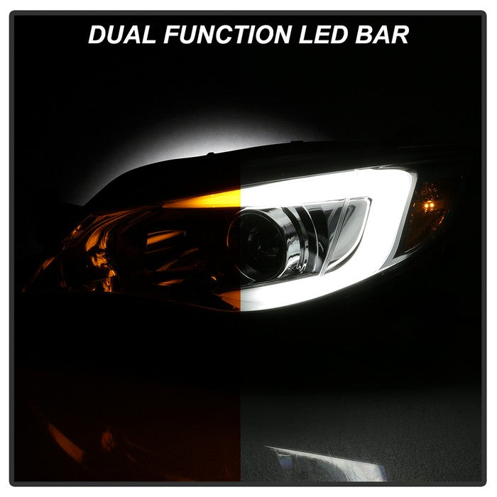 SPYDER xTune Subaru Impreza WRX Halogen Only 08-14 Projector Headlights - Chrome PRO-JH-SI08-LBDRL-C 9039362