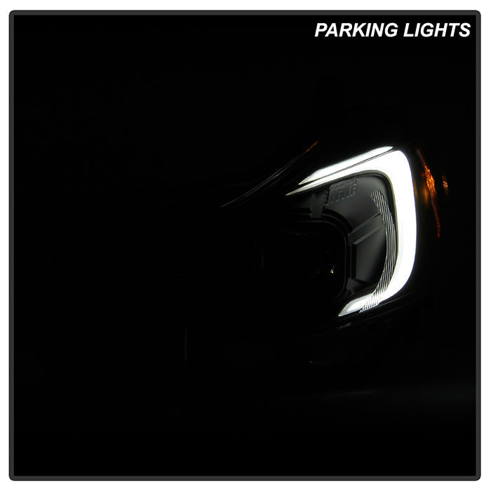 SPYDER xTune 12-16 Subaru Impreza DRL LED Light Bar Proj. Headlights - Black Smoked (PRO-JH-SI13-LB-BSM) 9048685