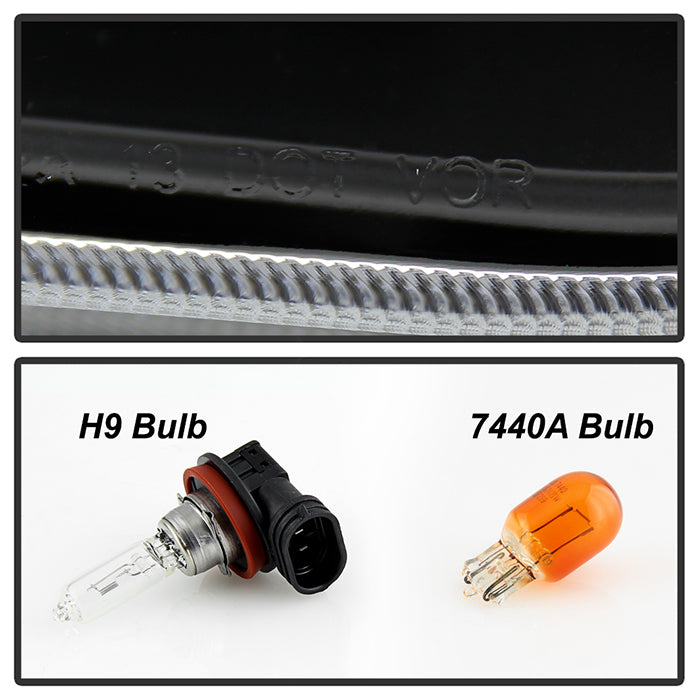 SPYDER xTune 12-16 Subaru Impreza DRL LED Light Bar Proj. Headlights - Black Smoked (PRO-JH-SI13-LB-BSM) 9048685