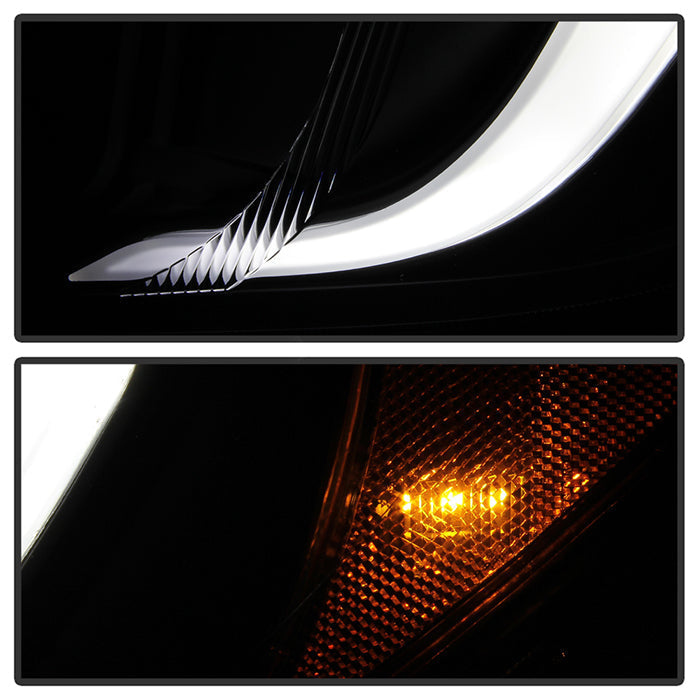 SPYDER xTune 12-16 Subaru Impreza DRL LED Light Bar Proj. Headlights - Black Smoked (PRO-JH-SI13-LB-BSM) 9048685