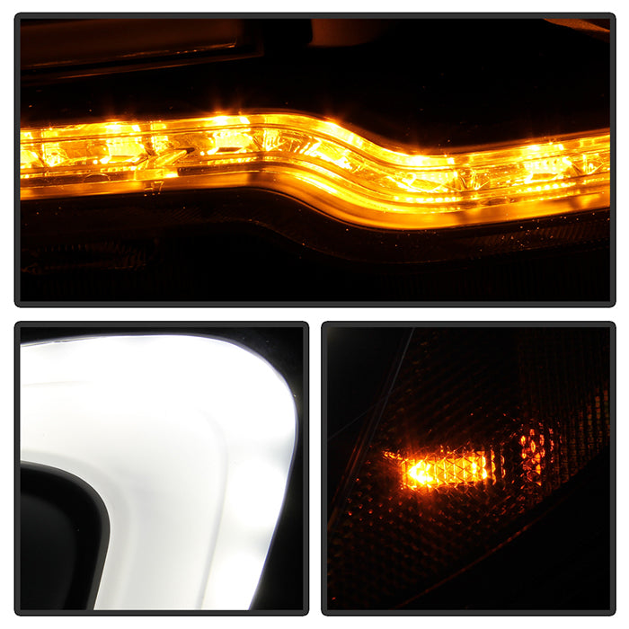 SPYDER xTune 15-18 Subaru Impreza WRX Proj Halo Headlight - Light Bar DRL - Blk Smoke PRO-JH-SWRX15-LB-BSM 9047619