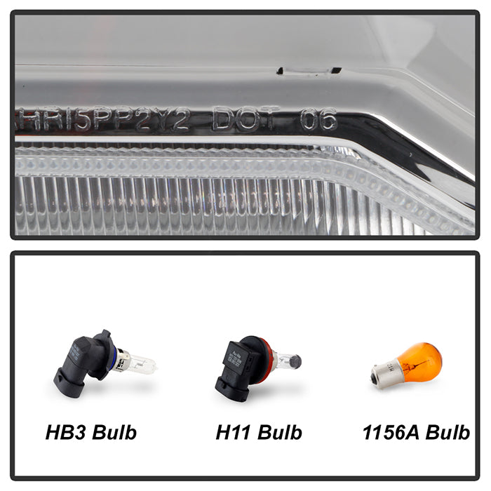 Xtune Toyota 4Runner 06-09 LED Light Bar Projector Headlights - Chrome 9046865