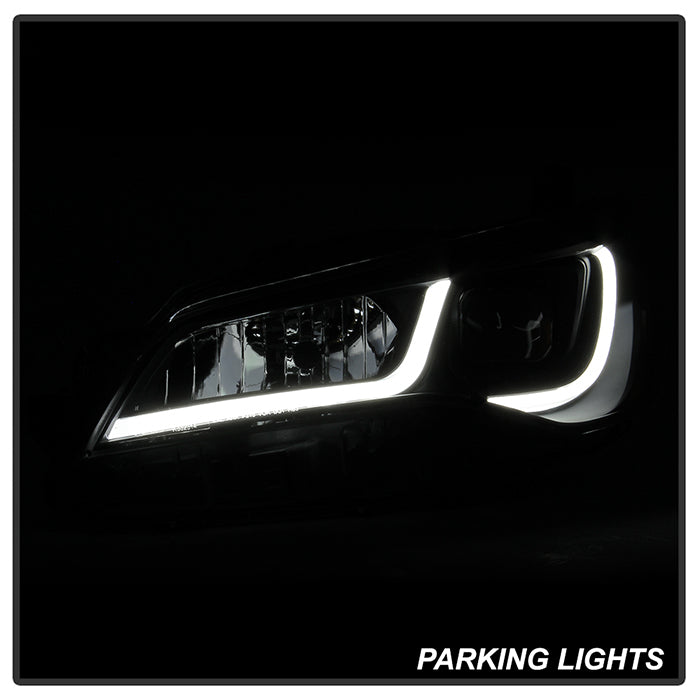 SPYDER xTune 15-17 Toyota Camry Halo Model Only LED Light Bar Proj Headlights - Blk - PRO-JH-TCAM15-LB-BK 9047237