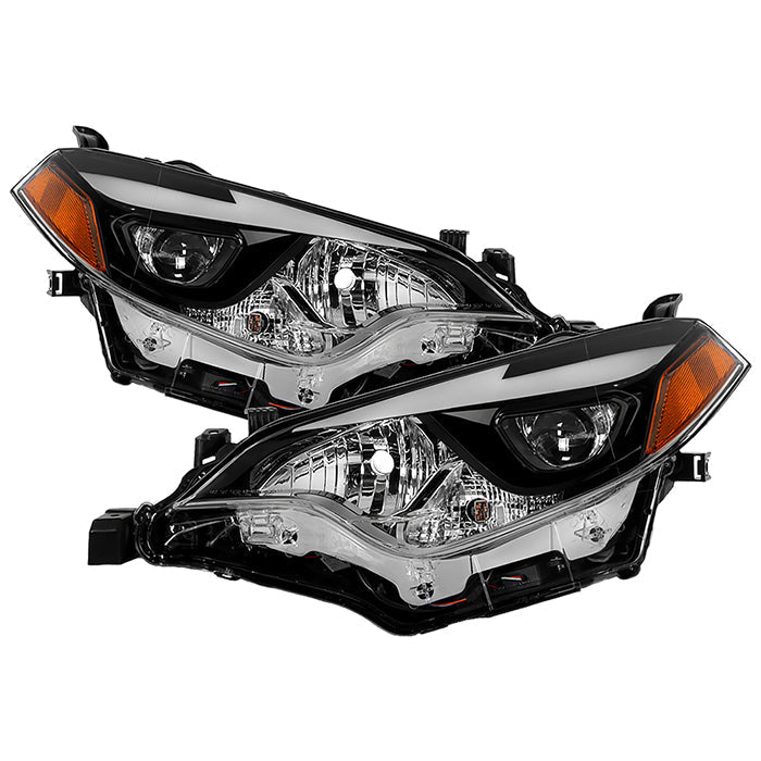 SPYDER xTune 14-16 Toyota Corolla w/LED DRL (OE Style) Headlights - Black w/ Chrome (PRO-JH-TCOL14-LED-BK) 9950605