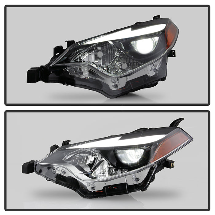SPYDER xTune 14-16 Toyota Corolla w/LED DRL (OE Style) Headlights - Black w/ Chrome (PRO-JH-TCOL14-LED-BK) 9950605