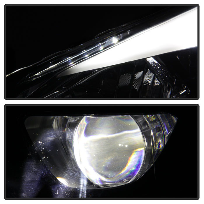 SPYDER xTune 14-16 Toyota Corolla w/LED DRL (OE Style) Headlights - Black w/ Chrome (PRO-JH-TCOL14-LED-BK) 9950605