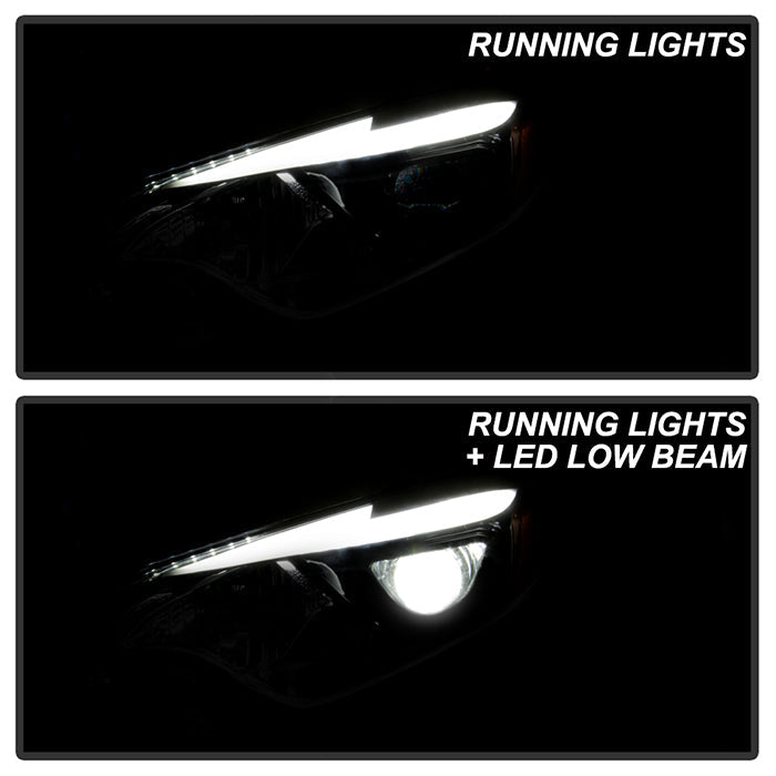 SPYDER xTune 14-16 Toyota Corolla w/LED DRL (OE Style) Headlights - Black w/ Chrome (PRO-JH-TCOL14-LED-BK) 9950605