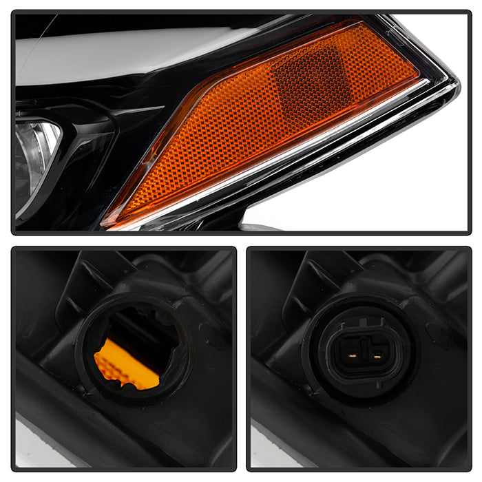 SPYDER xTune 14-16 Toyota Corolla w/LED DRL (OE Style) Headlights - Black w/ Chrome (PRO-JH-TCOL14-LED-BK) 9950605