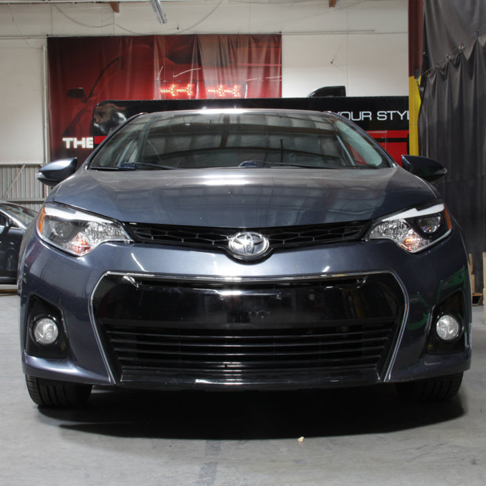 SPYDER xTune 14-16 Toyota Corolla w/LED DRL (OE Style) Headlights - Black w/ Chrome (PRO-JH-TCOL14-LED-BK) 9950605