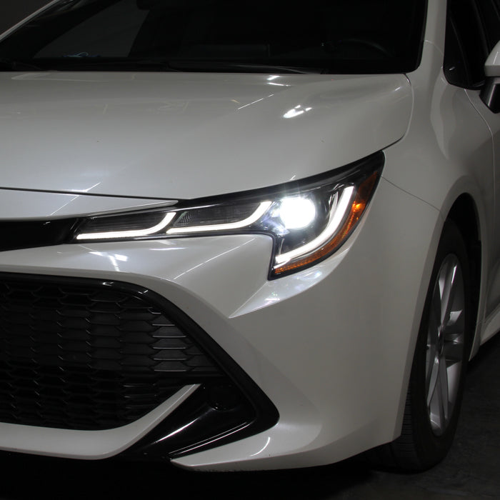 xTune US Built Toyota Corolla 18-20 L LE LED Proj Headlights-SE Style Black PRO-JH-TCOL20LUS-LED-BK 9949326