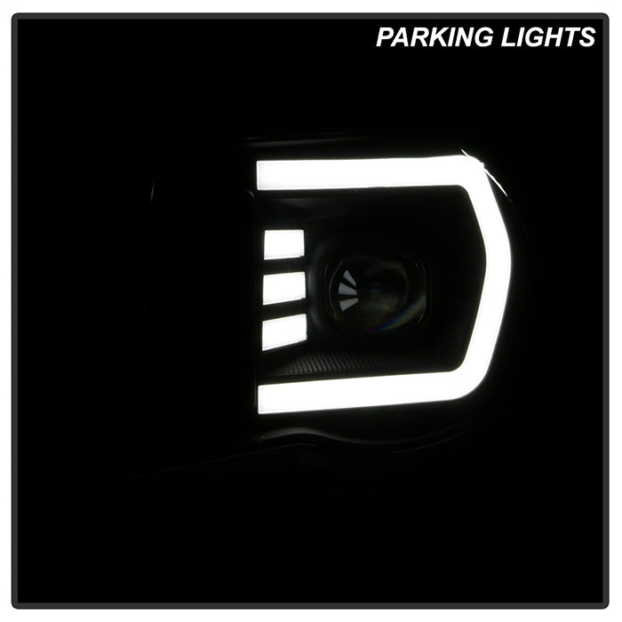 xTune Toyota Tacoma 05-11 LED Light Bar Projector Headlights - Black PRO-JH-TT05-LB-BK 9050145