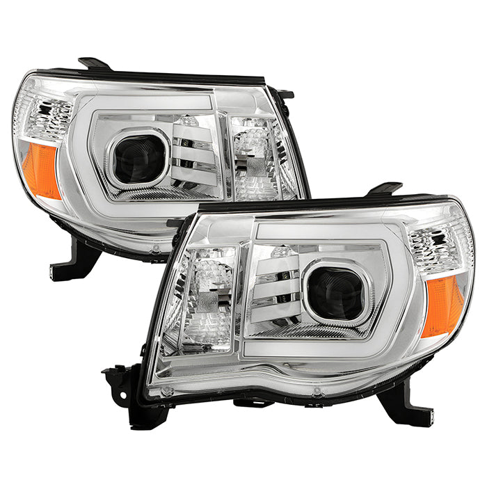 xTune Toyota Tacoma 05-11 LED Light Bar Projector Headlights - Chrome PRO-JH-TT05-LB-C 9050152
