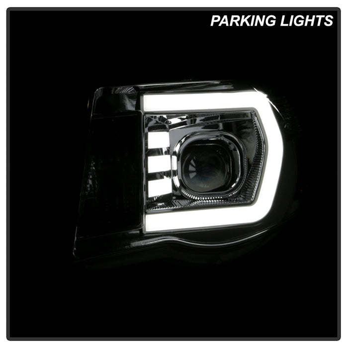 xTune Toyota Tacoma 05-11 LED Light Bar Projector Headlights - Chrome PRO-JH-TT05-LB-C 9050152