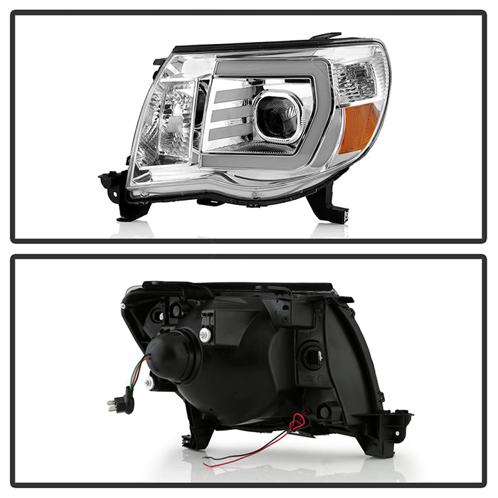 xTune Toyota Tacoma 05-11 LED Light Bar Projector Headlights - Chrome PRO-JH-TT05-LB-C 9050152