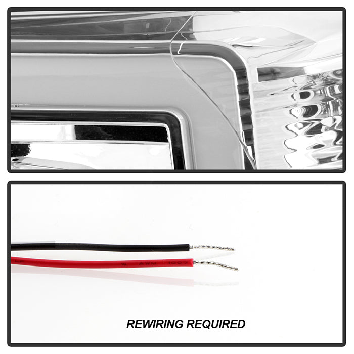 xTune Toyota Tacoma 05-11 LED Light Bar Projector Headlights - Chrome PRO-JH-TT05-LB-C 9050152