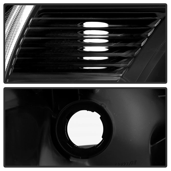 SPYDER xTune 12-15 Toyota Tacoma Projector Headlights w/ Light Bar - Black (PRO-JH-TTA12-LB-BK) 9050602