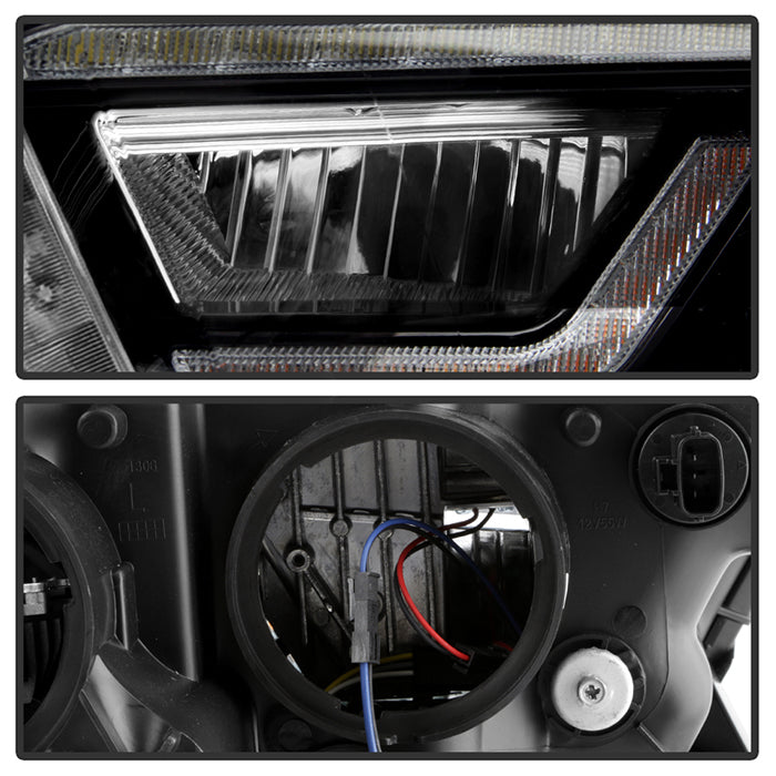 xTune Toyota Tacoma 16-19 SR SR5 Model LED DRL Projector Headlights- Black PRO-JH-TTA16-FLED-SR-BK 9050060