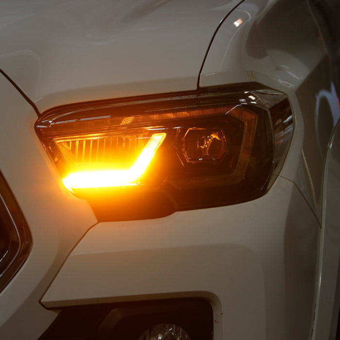 xTune Toyota Tacoma 16-19 SR SR5 Model LED DRL Projector Headlights- Black PRO-JH-TTA16-FLED-SR-BK 9050060