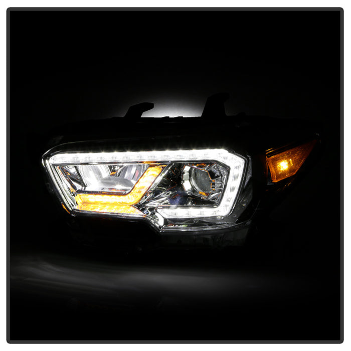 xTune Toyota Tacoma 16-19 SR & SR5 Model LED DRL Projector Headlights- Chrome PRO-JH-TTA16-FLED-SR-C 9050077
