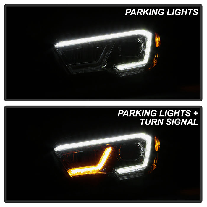 xTune Toyota Tacoma 16-19 SR & SR5 Model LED DRL Projector Headlights- Chrome PRO-JH-TTA16-FLED-SR-C 9050077