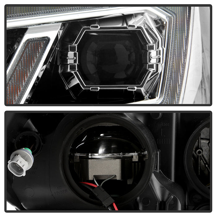 xTune Toyota Tacoma 16-19 SR & SR5 Model LED DRL Projector Headlights- Chrome PRO-JH-TTA16-FLED-SR-C 9050077
