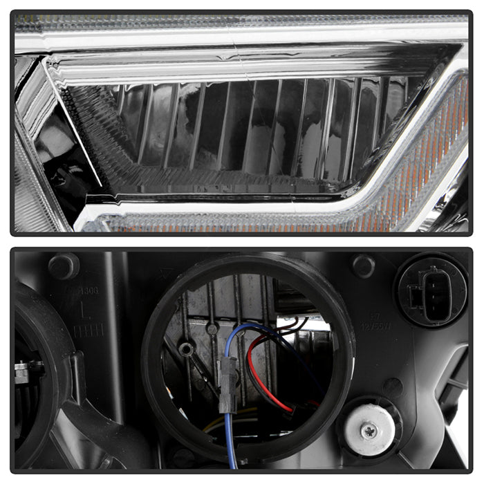 xTune Toyota Tacoma 16-19 SR & SR5 Model LED DRL Projector Headlights- Chrome PRO-JH-TTA16-FLED-SR-C 9050077