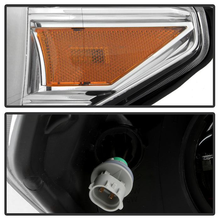 xTune Toyota Tacoma 16-19 SR & SR5 Model LED DRL Projector Headlights- Chrome PRO-JH-TTA16-FLED-SR-C 9050077
