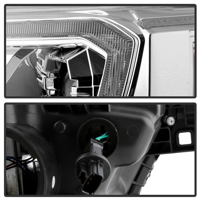 xTune Toyota Tacoma 16-19 SR & SR5 Model LED DRL Projector Headlights- Chrome PRO-JH-TTA16-FLED-SR-C 9050077
