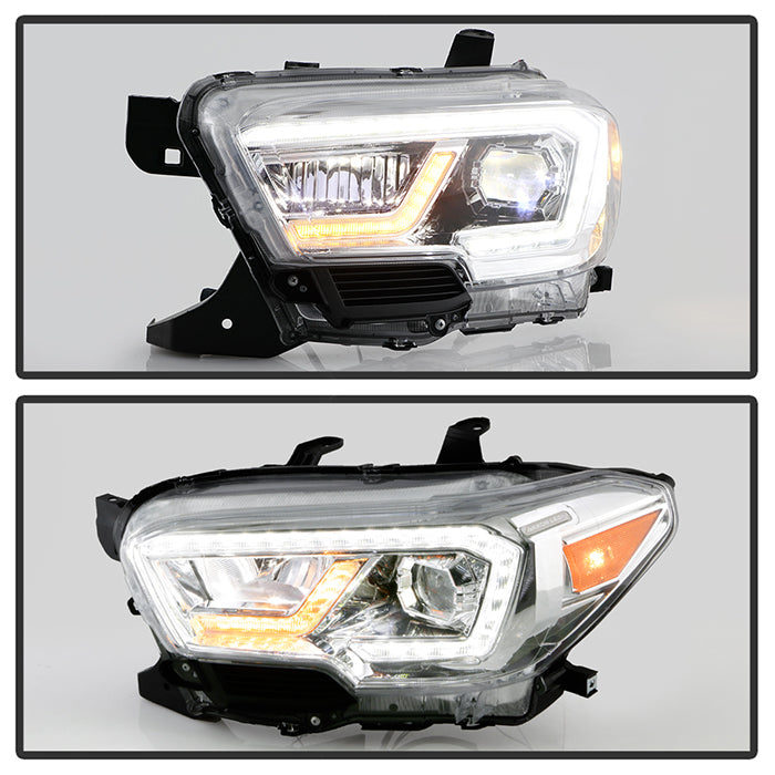 xTune Toyota Tacoma 16-19 SR & SR5 Model LED DRL Projector Headlights- Chrome PRO-JH-TTA16-FLED-SR-C 9050077