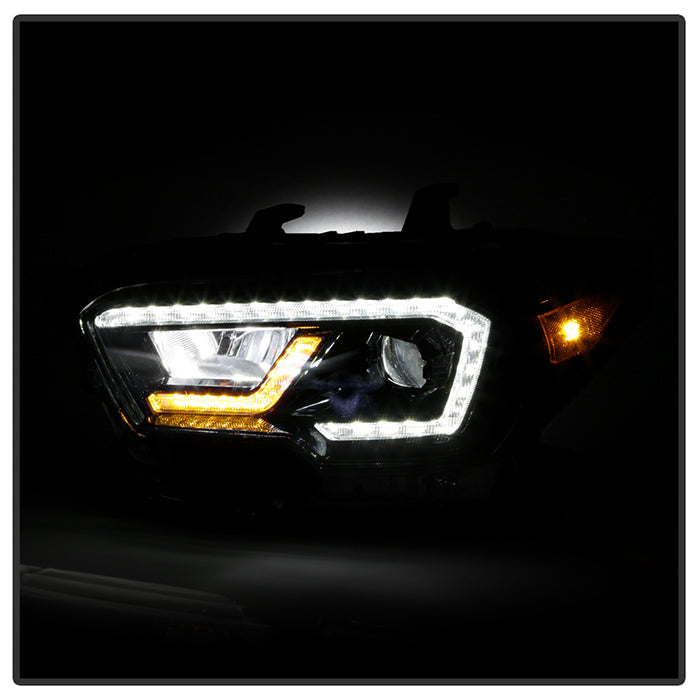 xTune Toyota Tacoma 2016-2019 TRD LED DRL Projector Headlights- Black PRO-JH-TTA16-FLED-TRD-BK 9050084