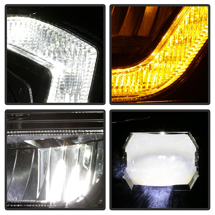 xTune Toyota Tacoma 2016-2019 TRD LED DRL Projector Headlights- Black PRO-JH-TTA16-FLED-TRD-BK 9050084