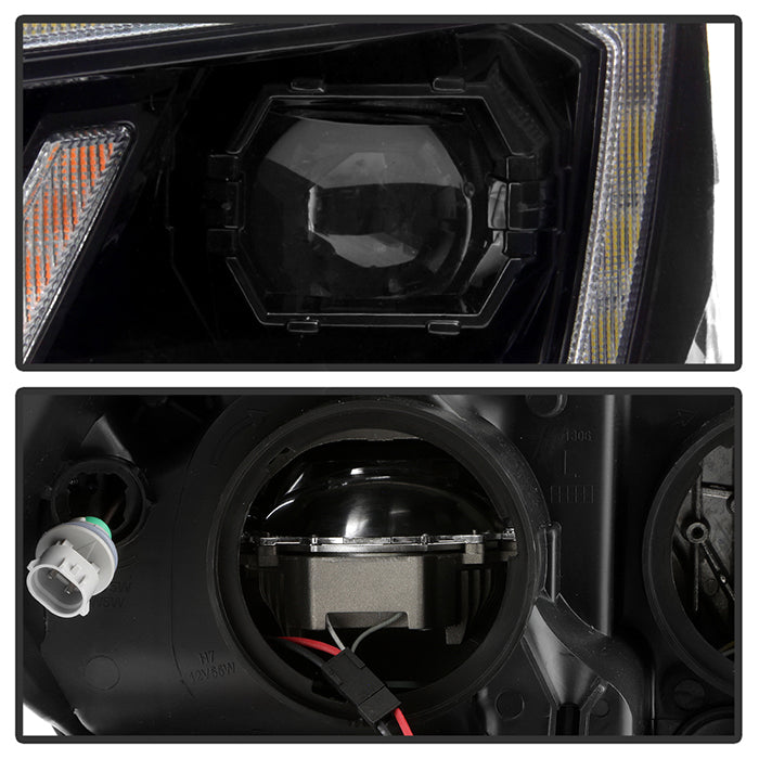 xTune Toyota Tacoma 2016-2019 TRD LED DRL Projector Headlights- Black PRO-JH-TTA16-FLED-TRD-BK 9050084