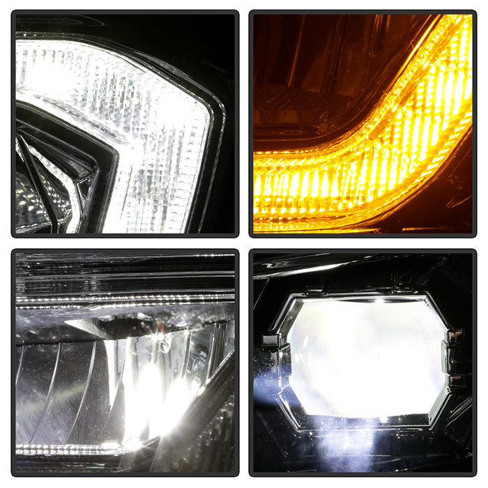 xTune Toyota Tacoma 16-19 TRD Model LED DRL Projector Headlights- Chrome PRO-JH-TTA16-FLED-TRD-C 9050091