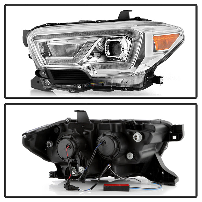 xTune Toyota Tacoma 16-19 TRD Model LED DRL Projector Headlights- Chrome PRO-JH-TTA16-FLED-TRD-C 9050091