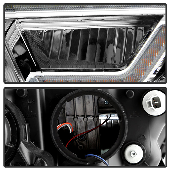 xTune Toyota Tacoma 16-19 TRD Model LED DRL Projector Headlights- Chrome PRO-JH-TTA16-FLED-TRD-C 9050091
