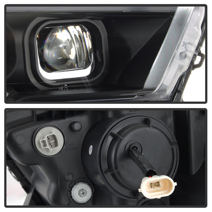SPYDER xTune Toyota Tacoma 16-18 DRL Light Bar Projector Headlights - Black PRO-JH-TTA16-LBDRL-BK 9039256